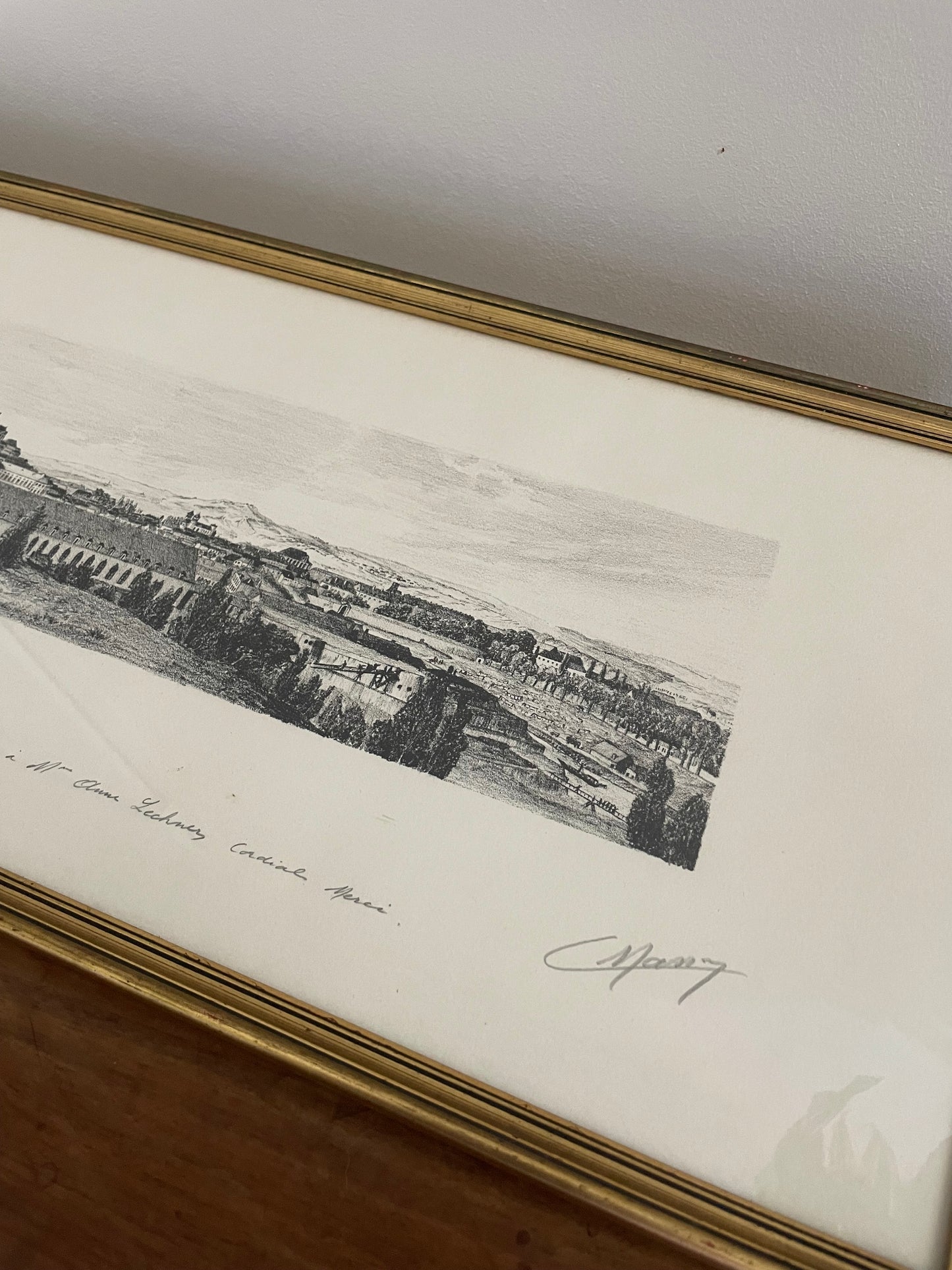 Magnifique lithographie de la ville de Metz signée C.MASSON 1975
