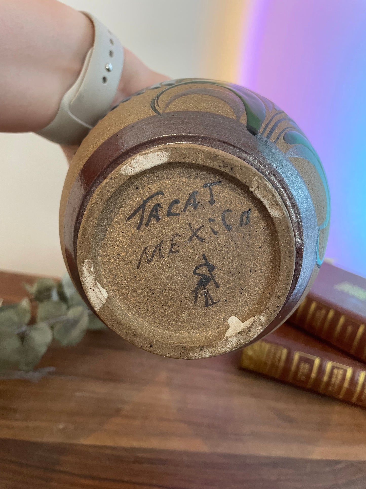 Vase en grès, signé du Mexique Tacat