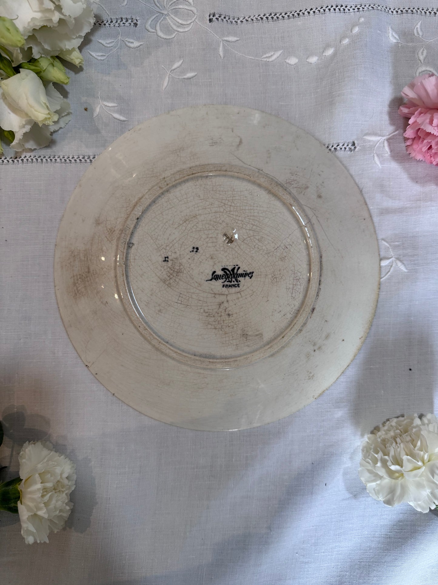 Assiette Sarreguemines vintage