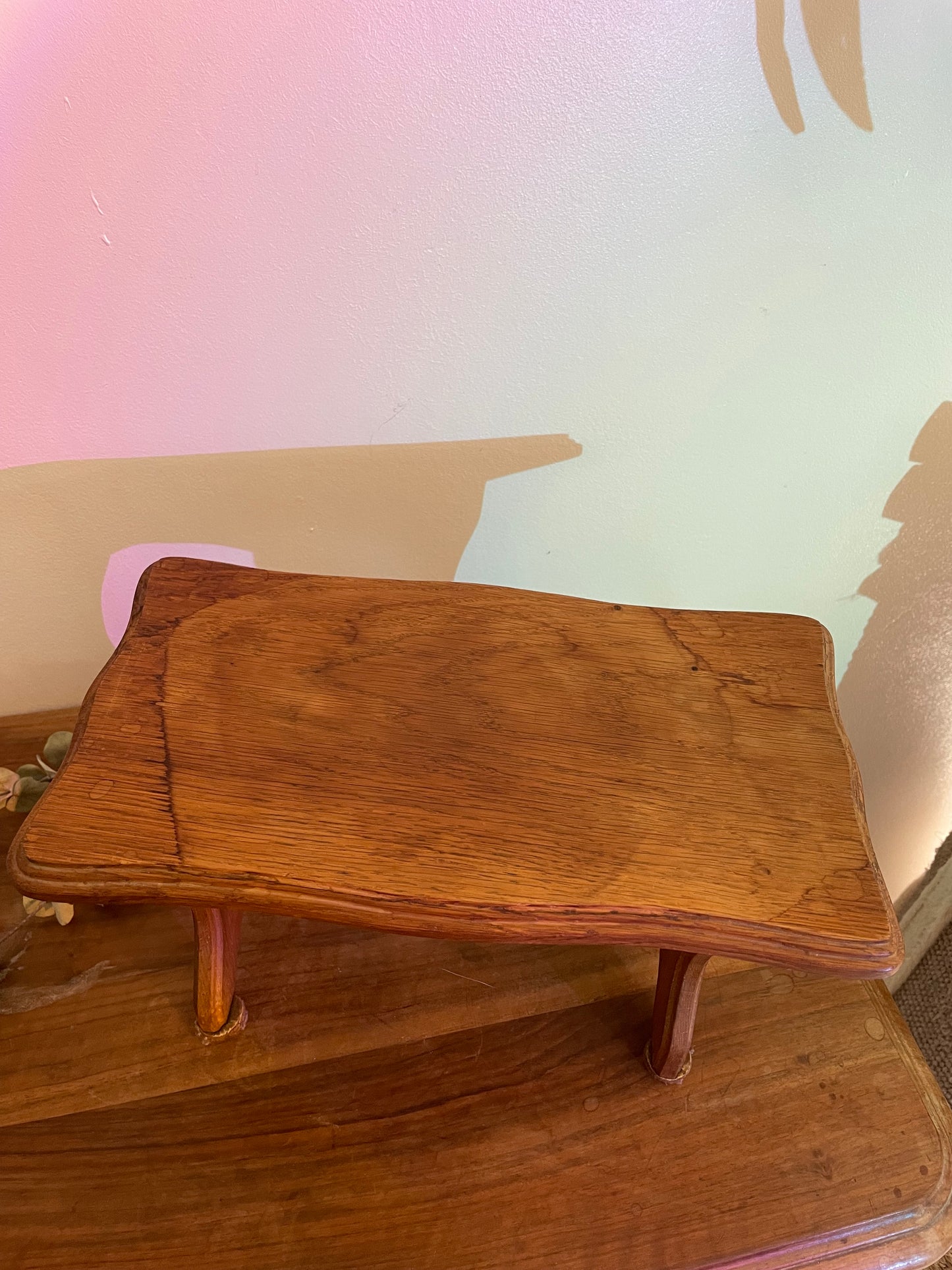 Tabouret en bois vintage