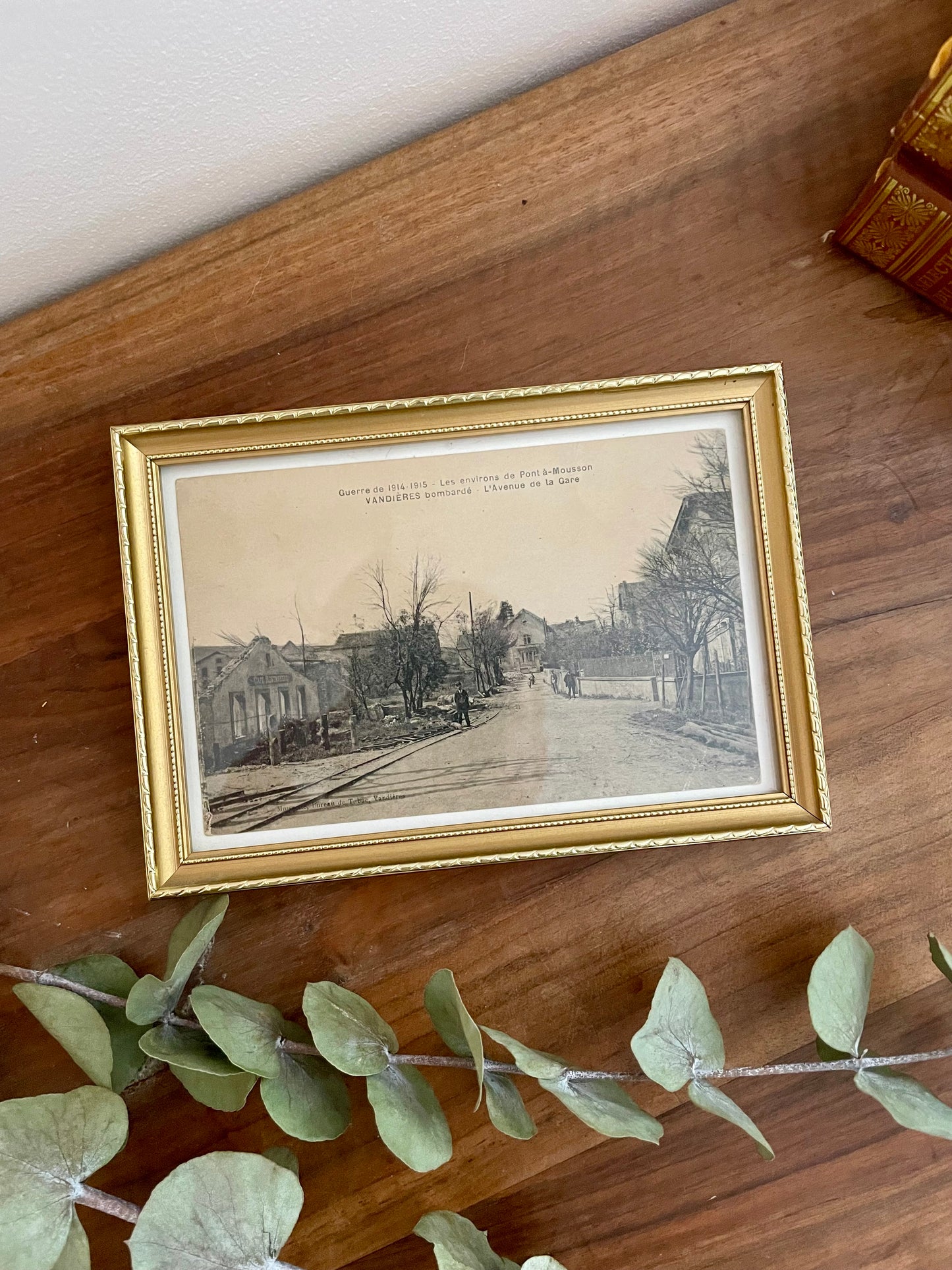 Carte postale de Vandières encadrée vintage