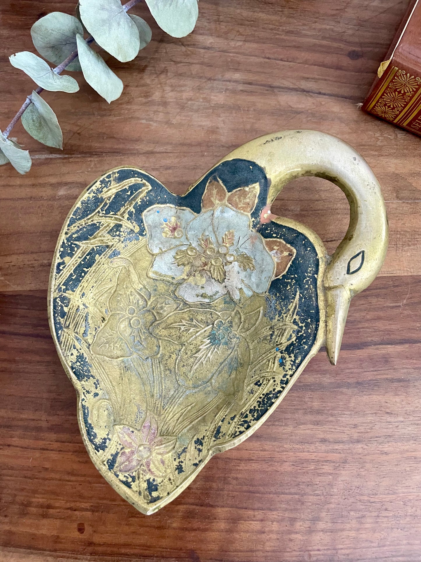 Vide poche "cygne" cloisonné