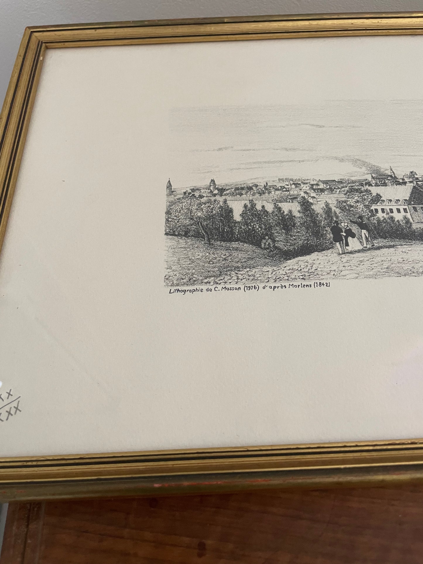 Magnifique lithographie de la ville de Metz signée C.MASSON 1975