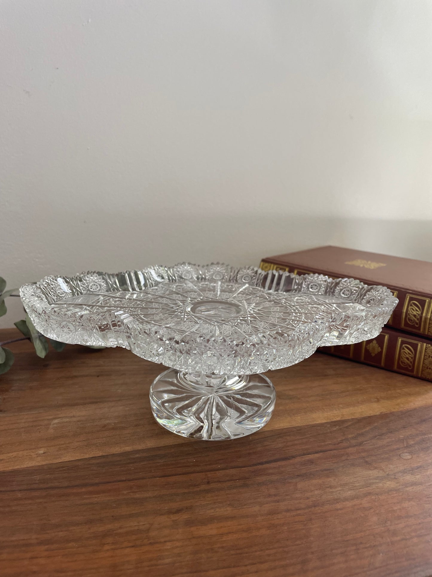 Coupe sur pied en cristal de Bohème