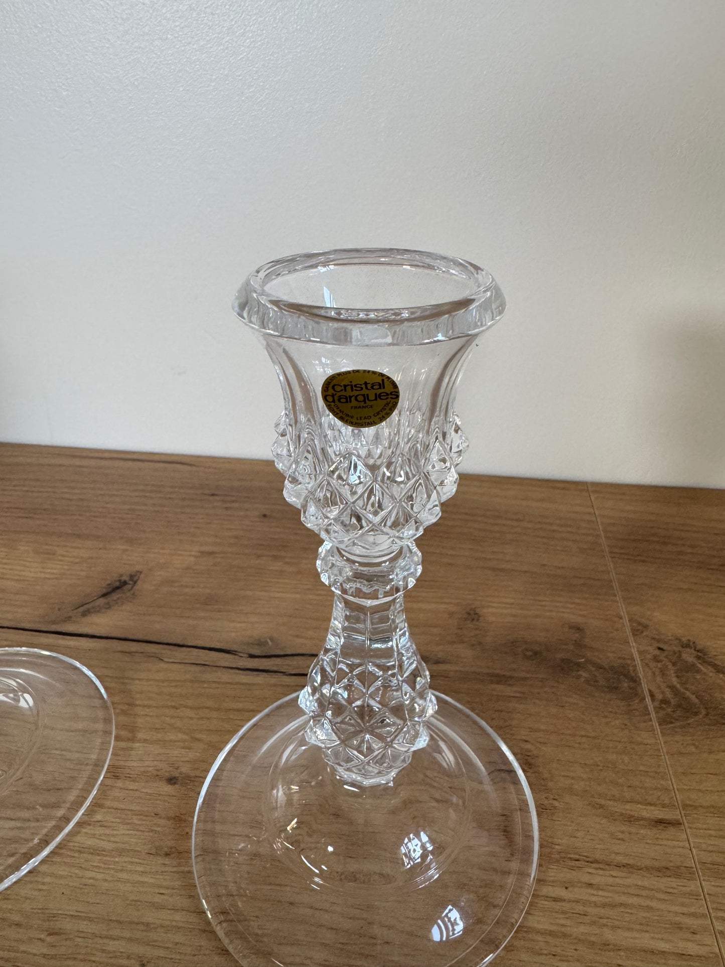 Lot bougeoirs cristal