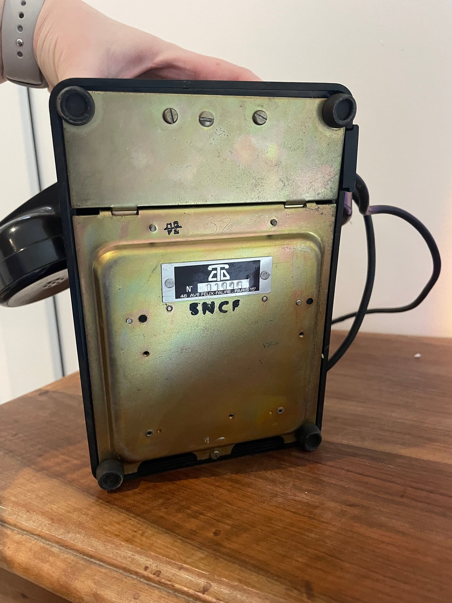 Téléphone vintage Bakélite noir SNCF