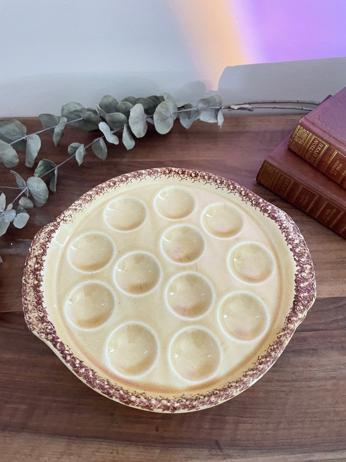 Service de 4 assiettes à escargots GIEN