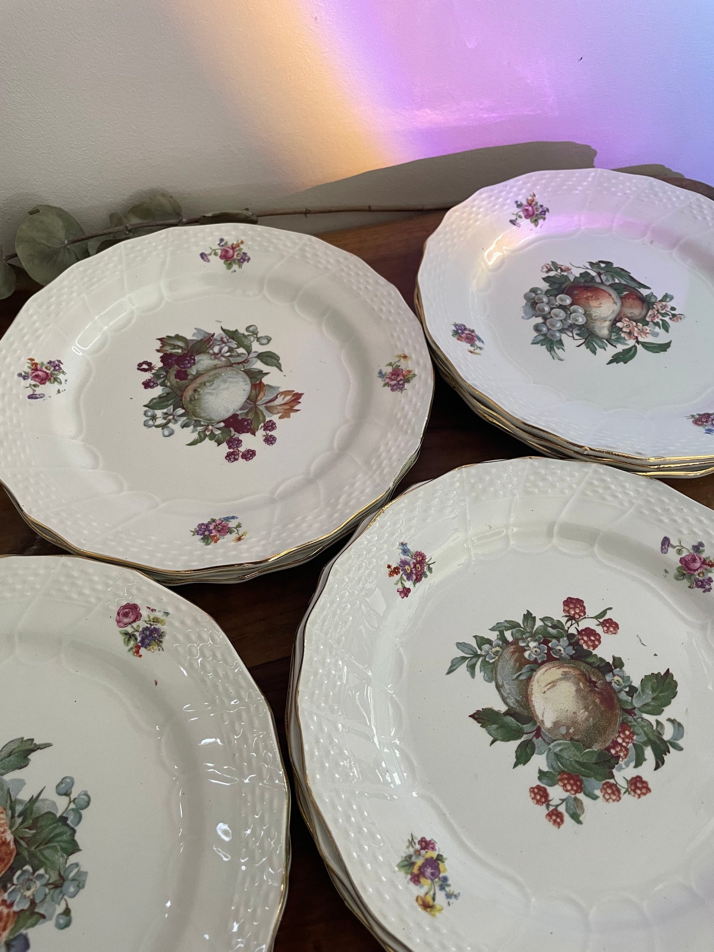 Lot de 12 assiettes à dessert Moulin des Loups
