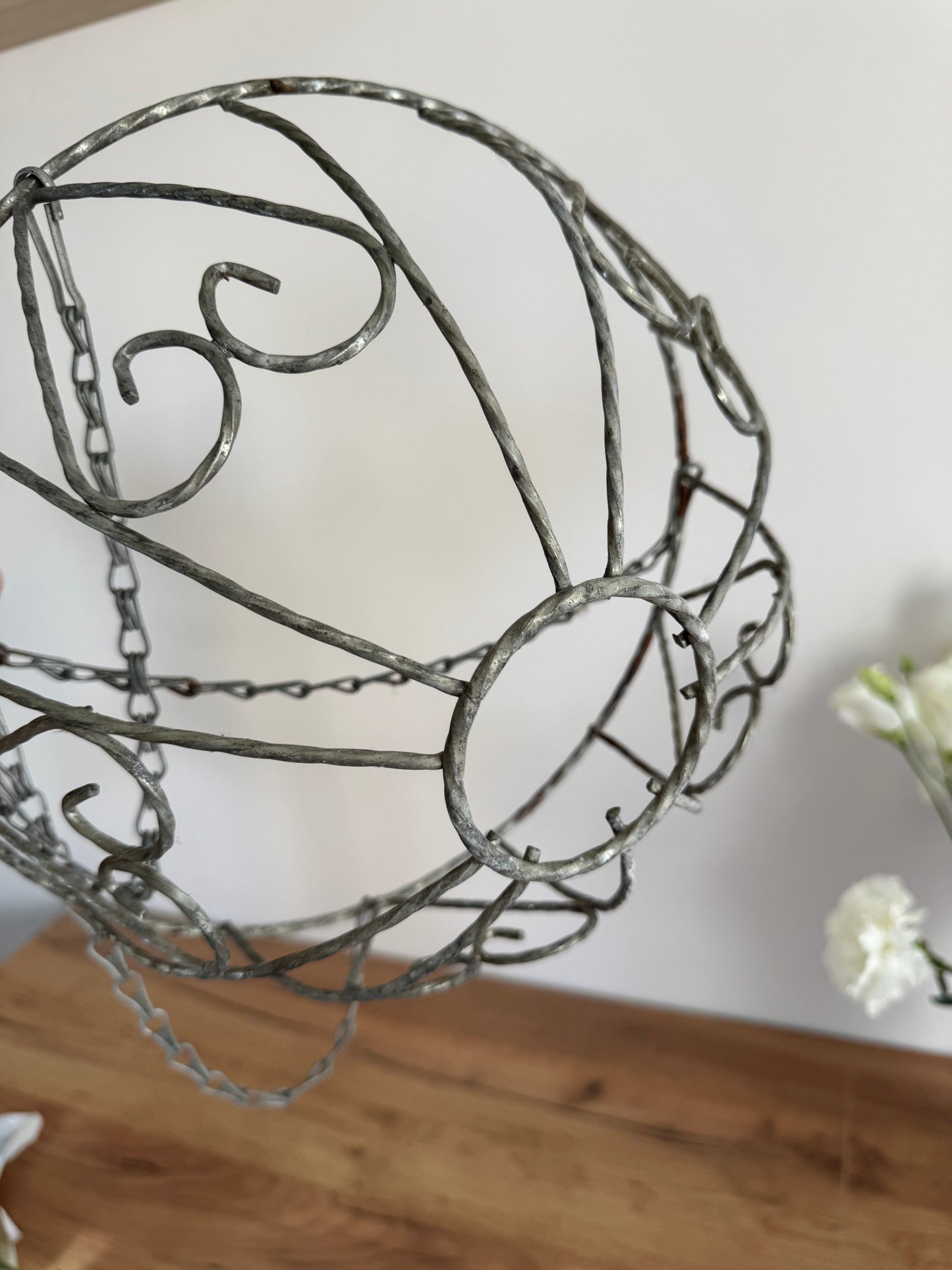 Panier suspendu plantes vintage