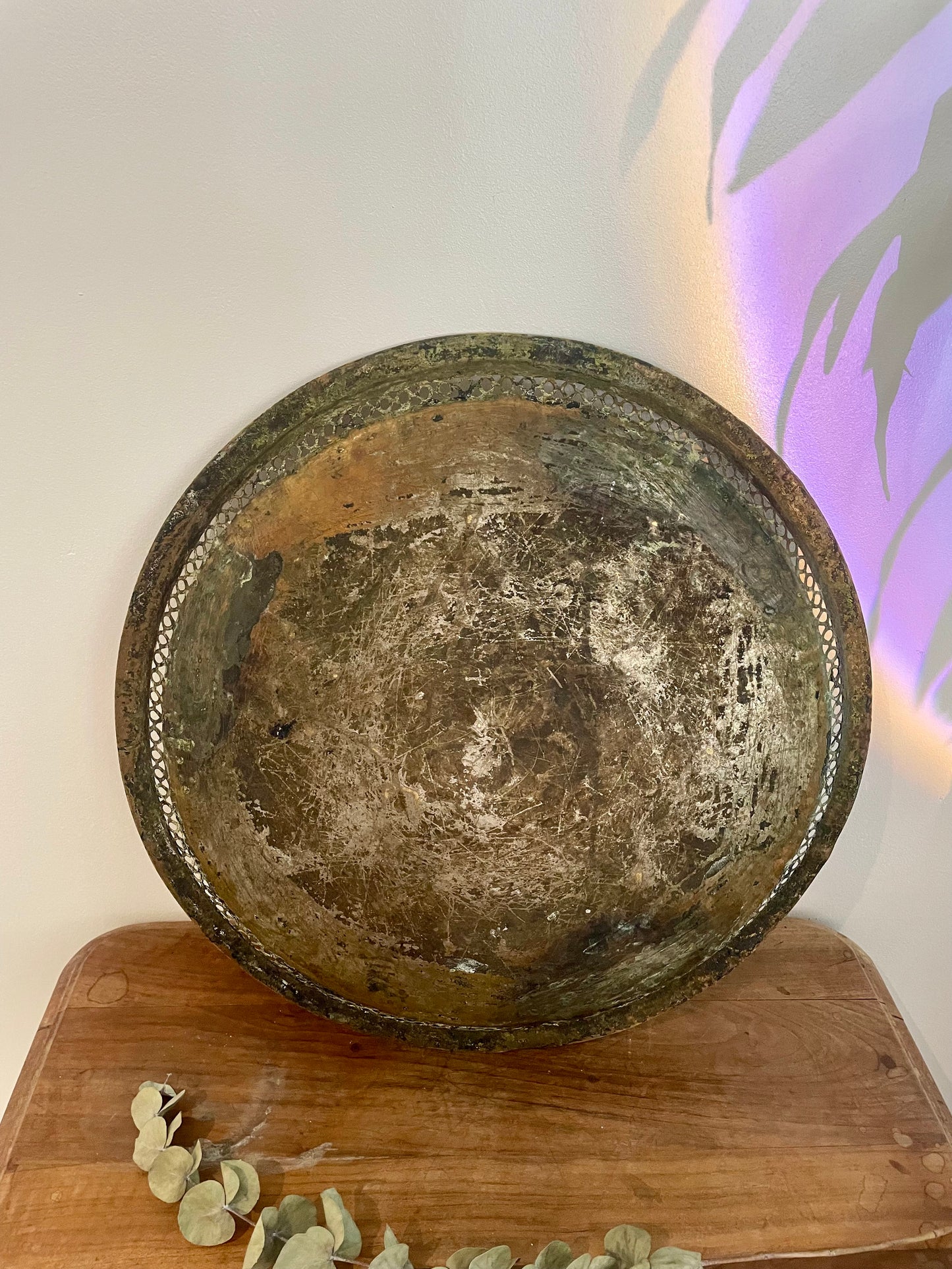 Grand plateau oriental cuivre vintage