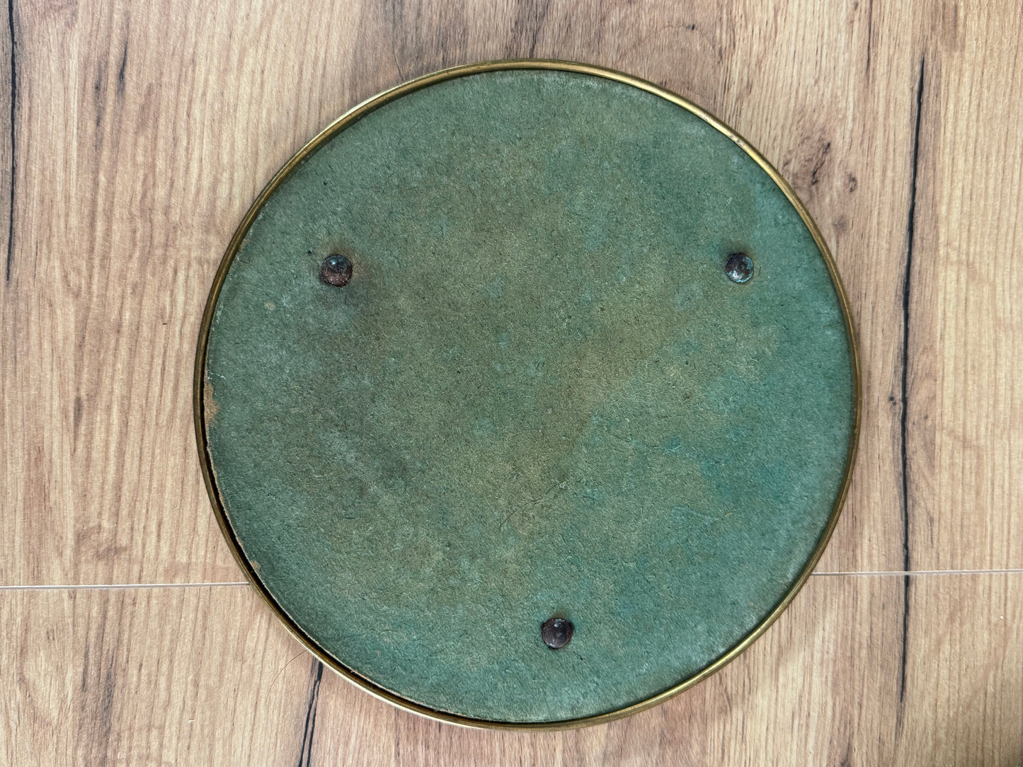 Plateau miroir doré ancien