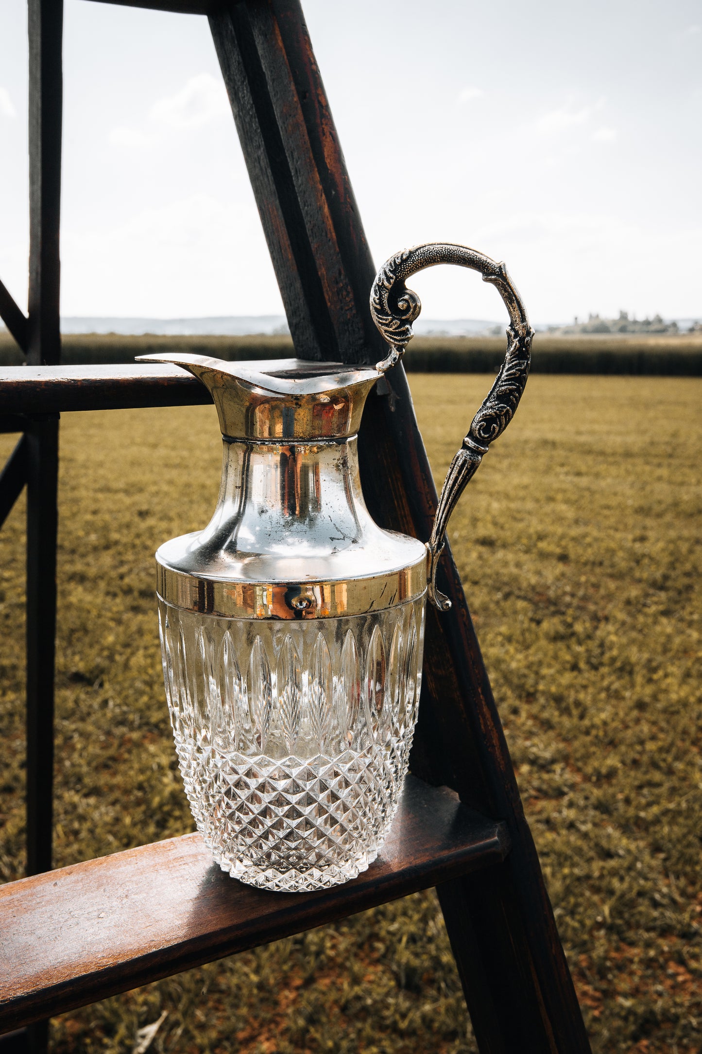Carafe en verre avec anse
