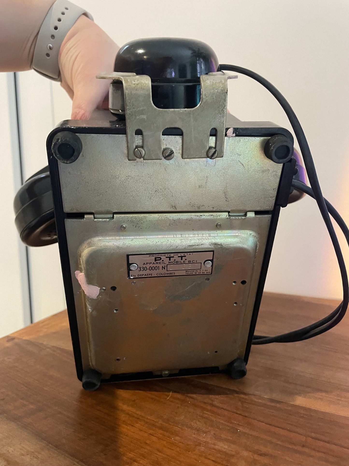 Téléphone vintage Bakélite noir