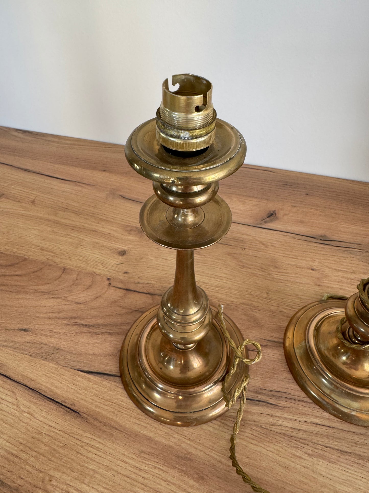 Bougeoirs laiton lampes vintage