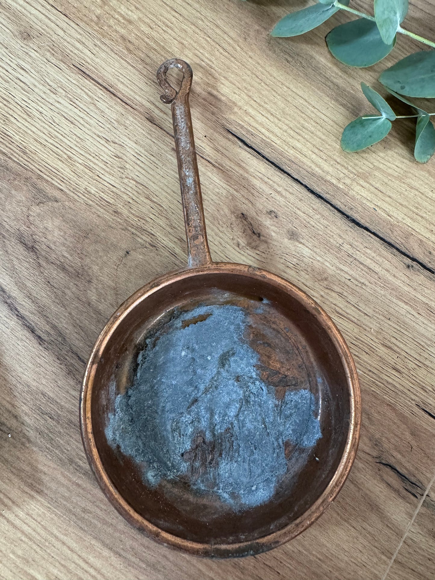 Poêle cuivre chasse vintage