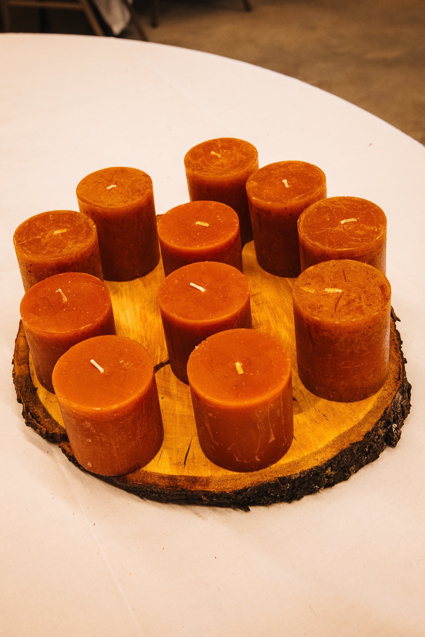 Lot de 11 bougies terracotta