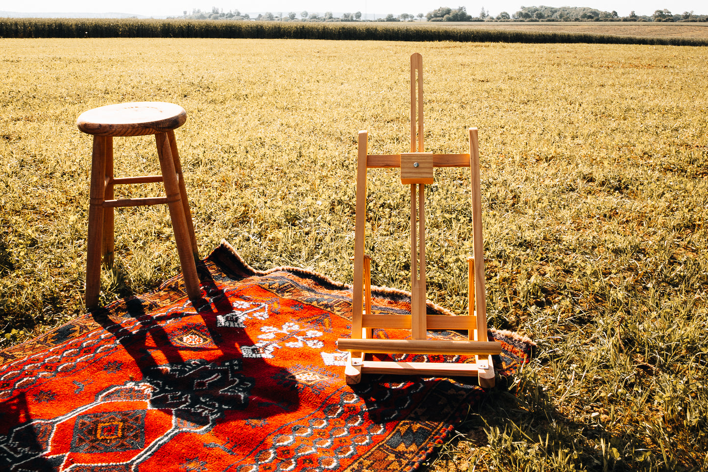 Petit chevalet en bois