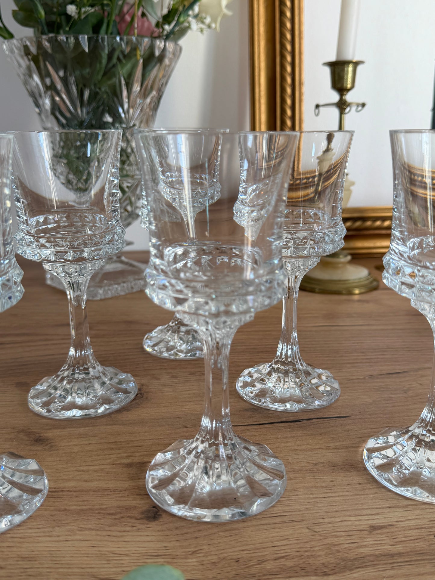 Verres à vin vintage Villeroy Boch cristal