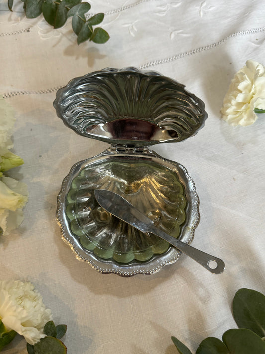 Beurrier en forme de coquillage vintage