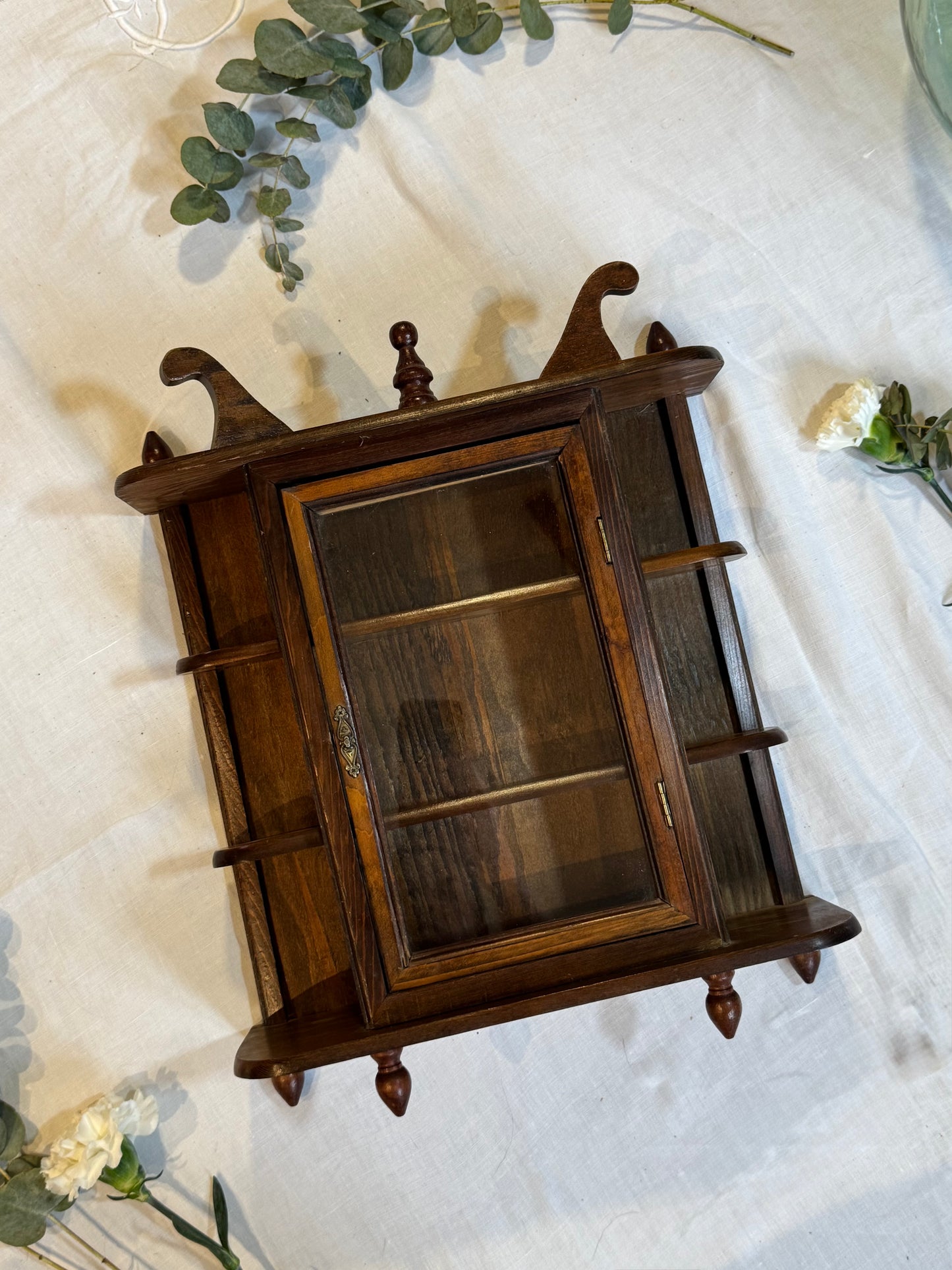 Vitrine armoire vintage en bois