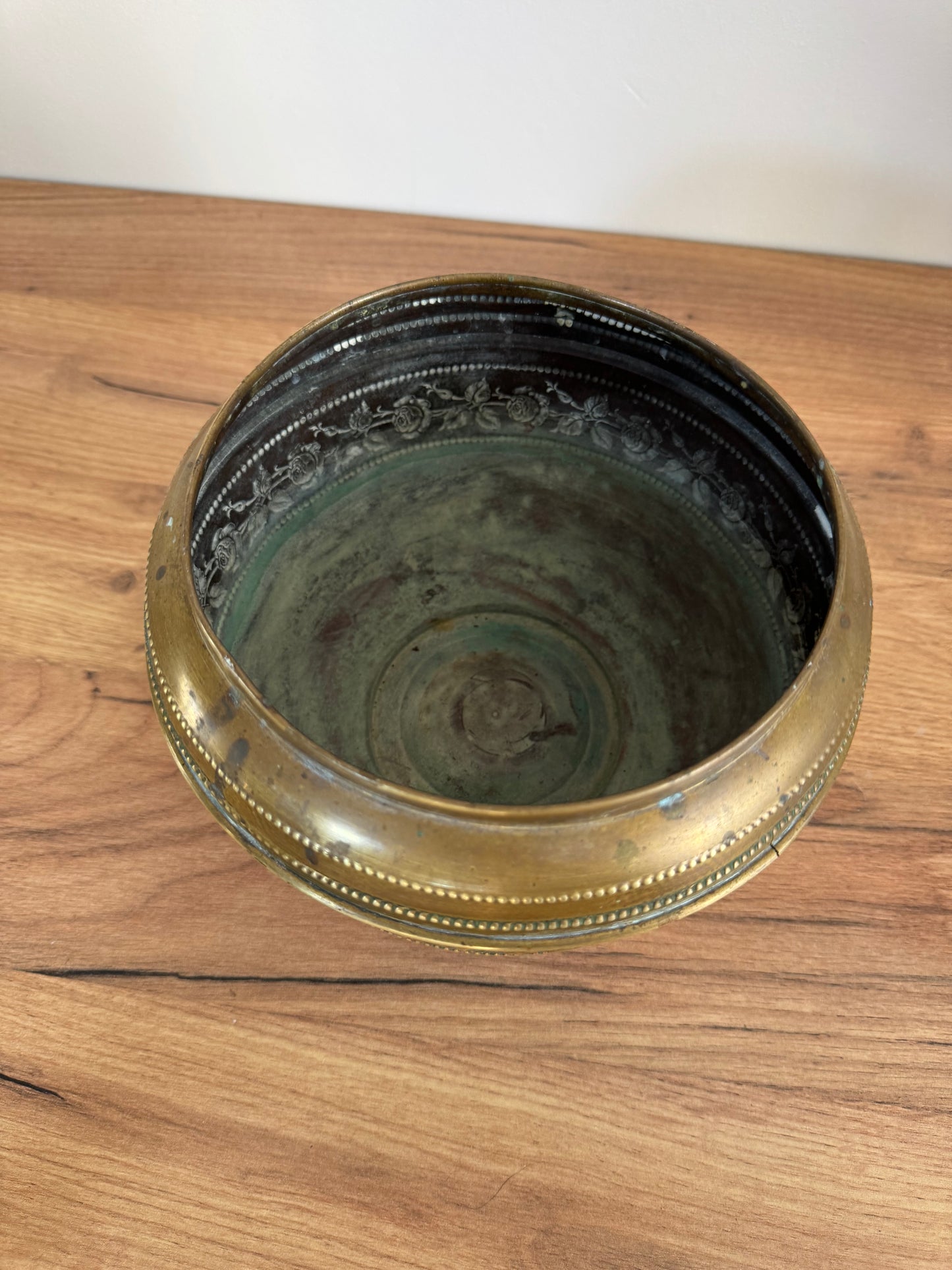 Cache pot en laiton vintage