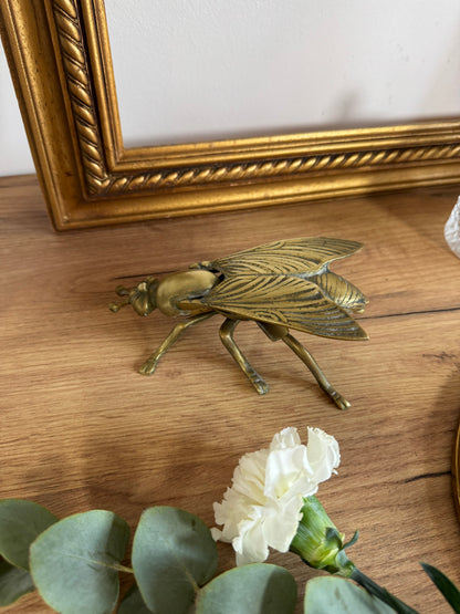 Cendrier mouche en laiton vintage