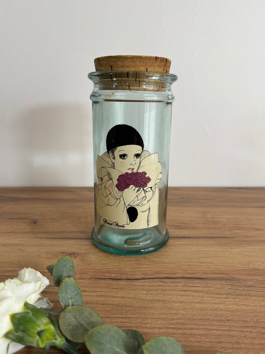 Ancien bocal Pierrot Amore