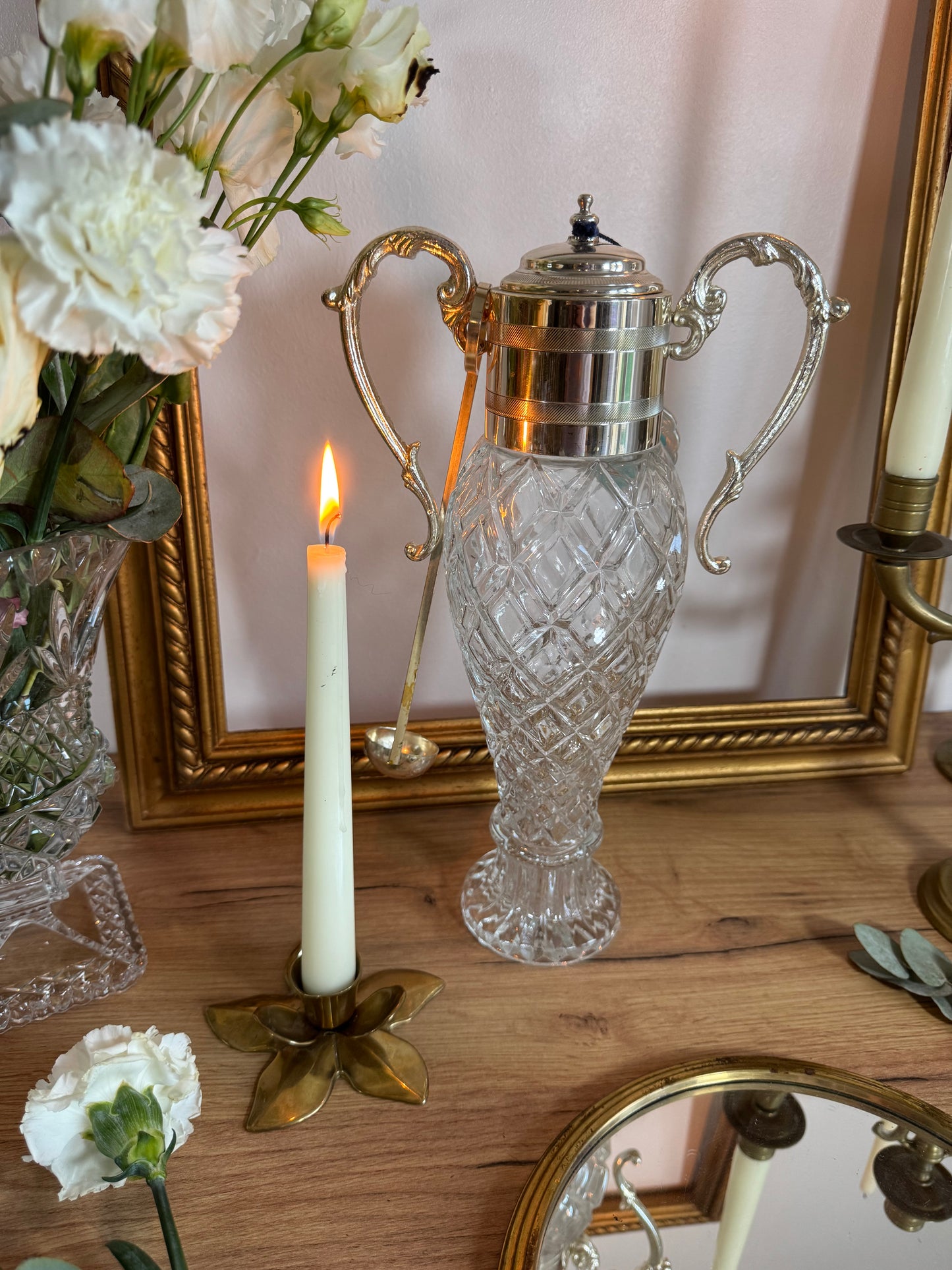 Carafe liqueur vintage plaqué argent