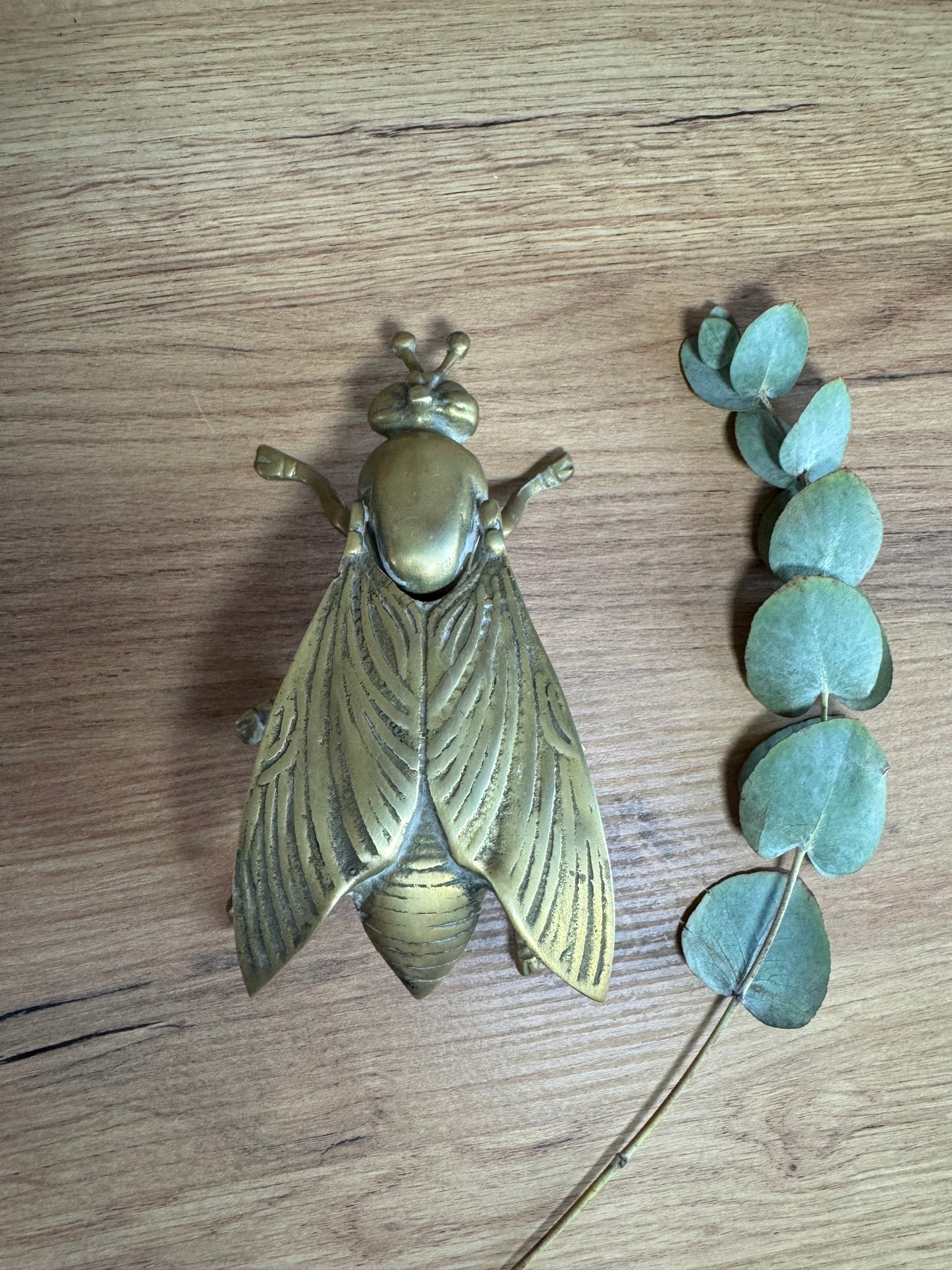 Cendrier mouche en laiton vintage