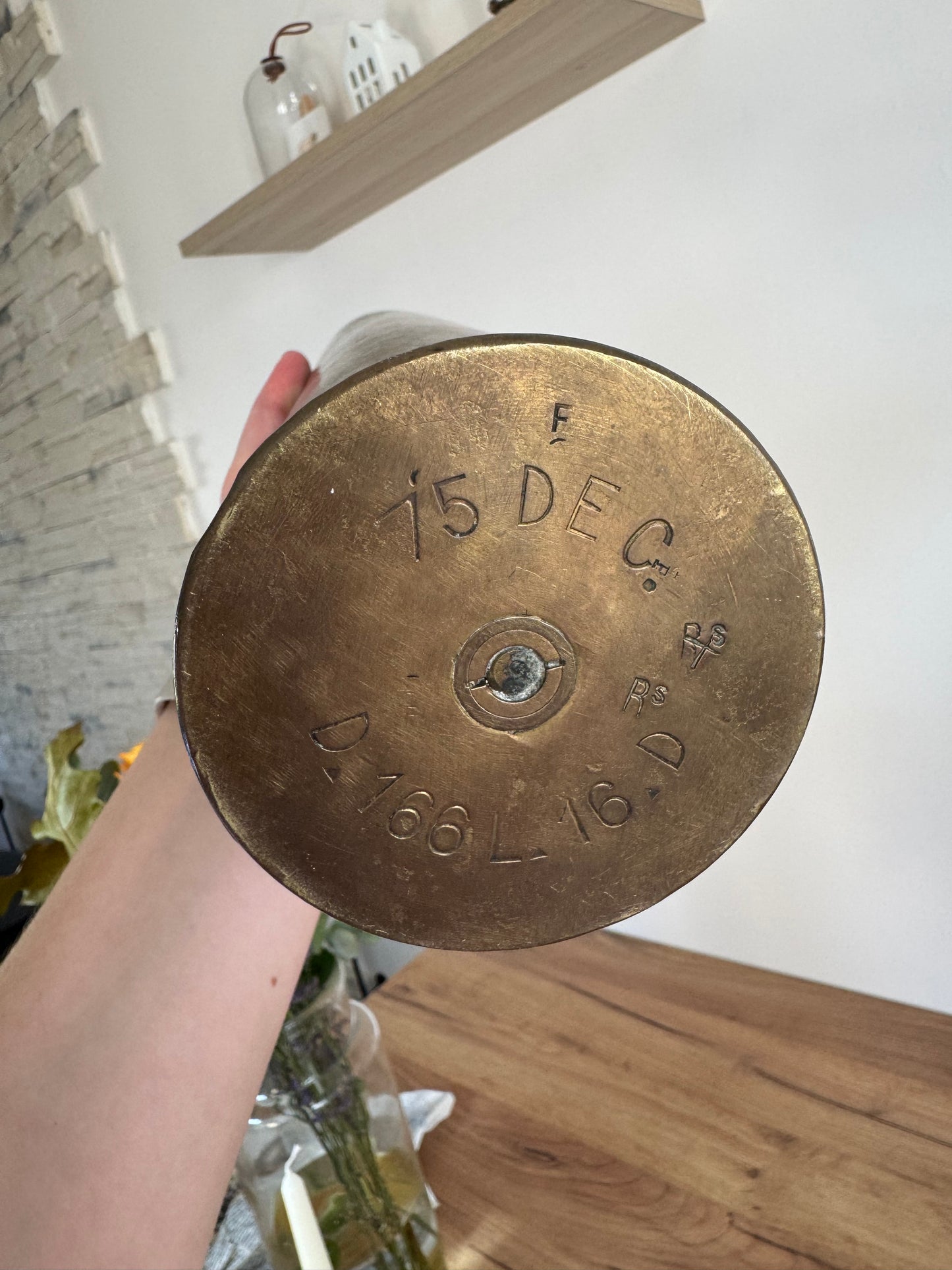 Vase douille obus vintage