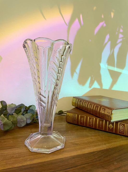 Vase tulipe en verre