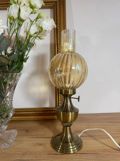 Lampe vintage doré globe