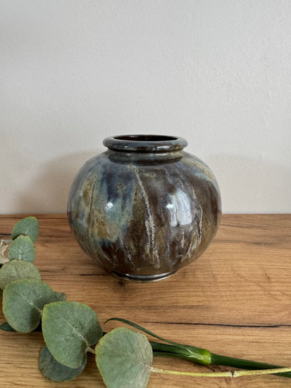 Vase en grès irisé