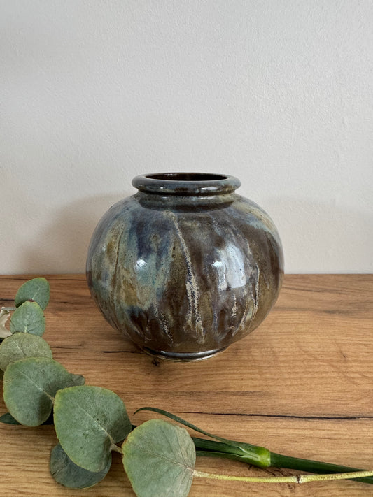 Vase en grès irisé