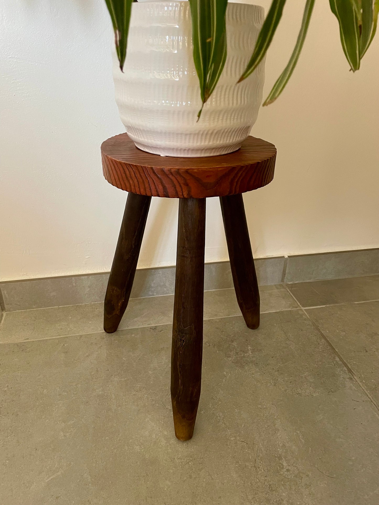 Tripode/tabouret en bois vintage