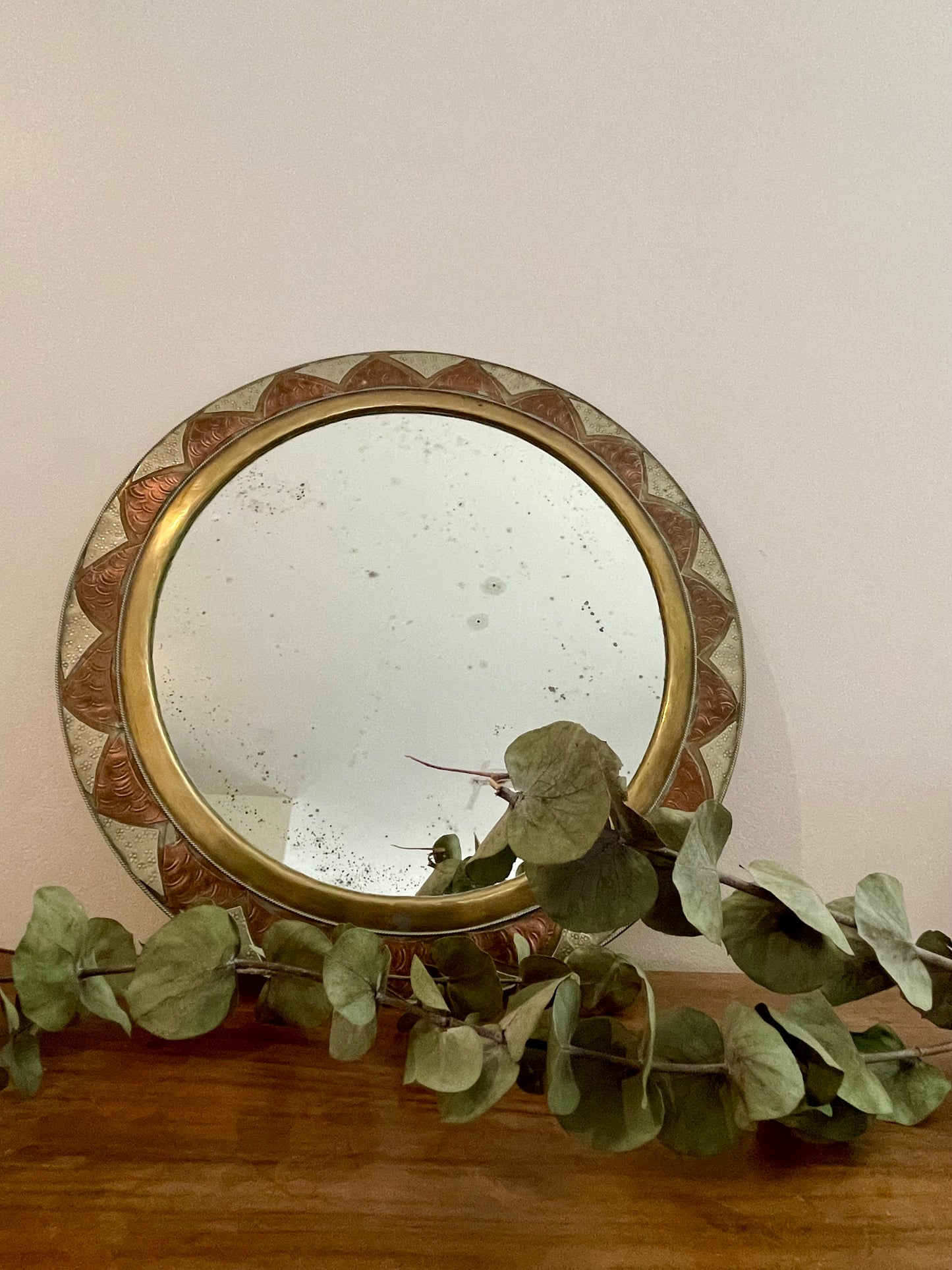 Miroir oriental cuivre vintage