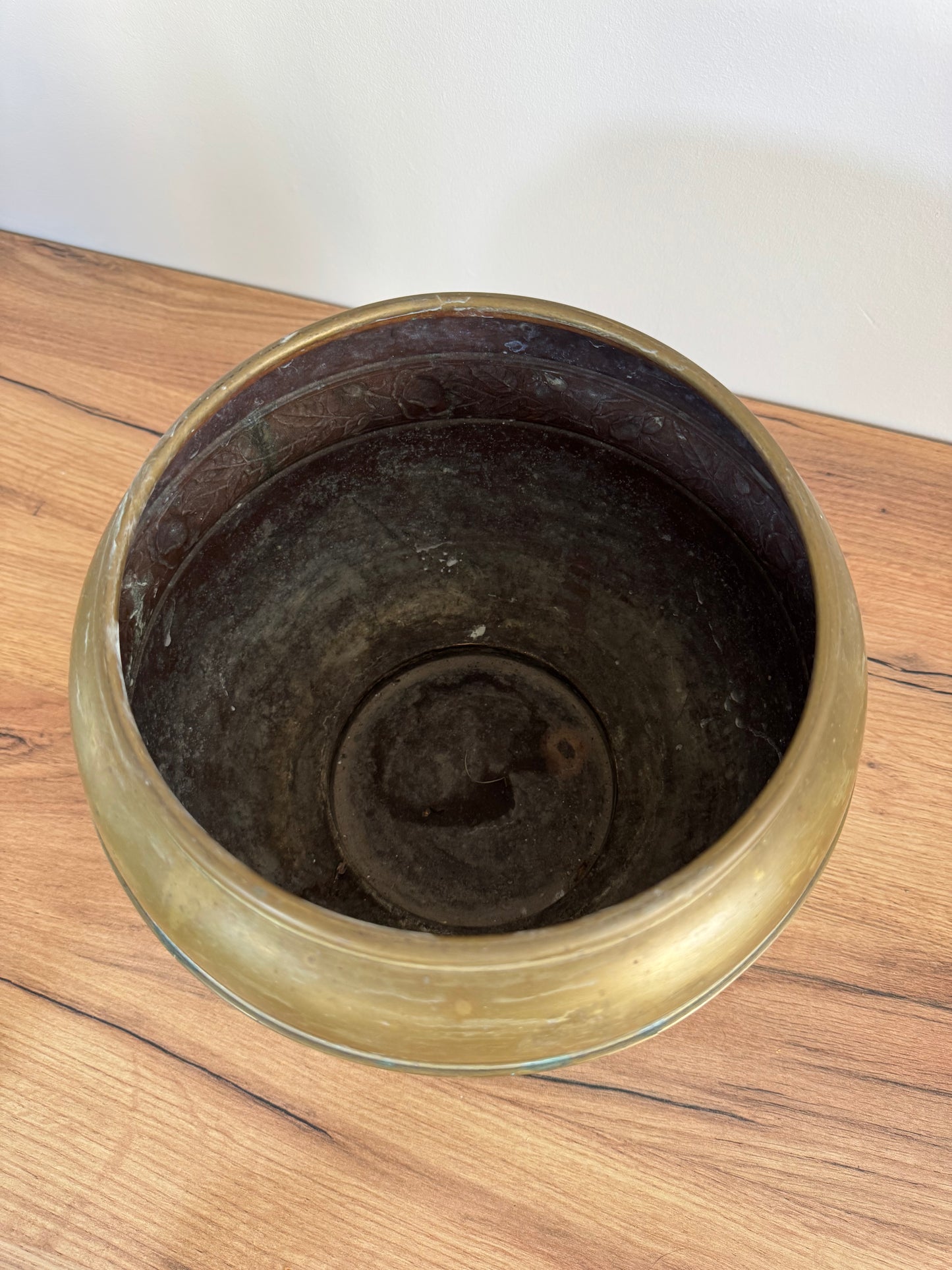 Cache pot en laiton vintage