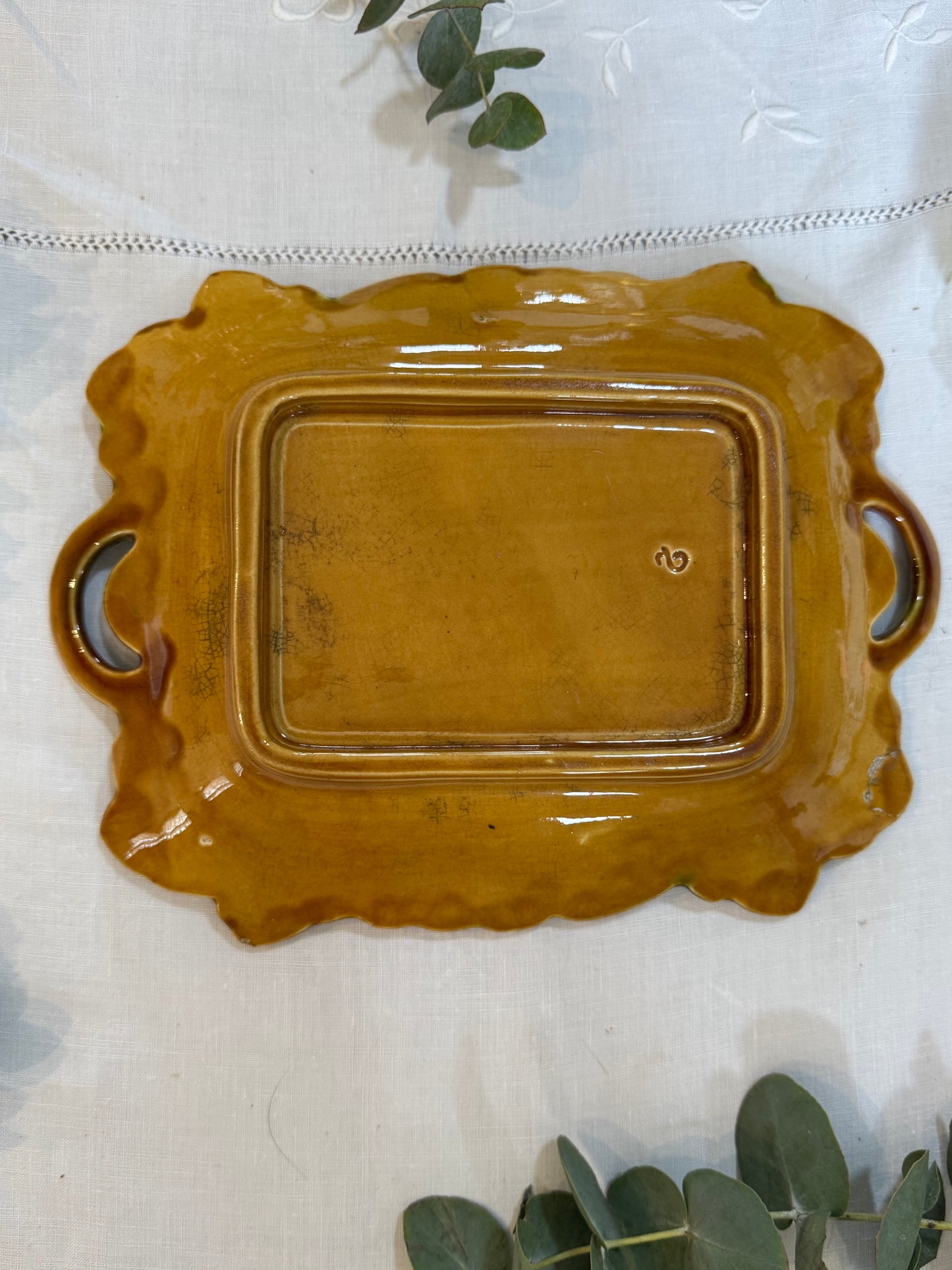 Plat barbotine Sarreguemines