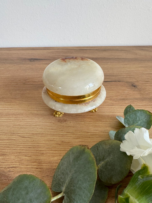 Boîte tripode laiton onyx