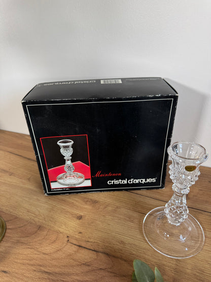 Lot bougeoirs cristal