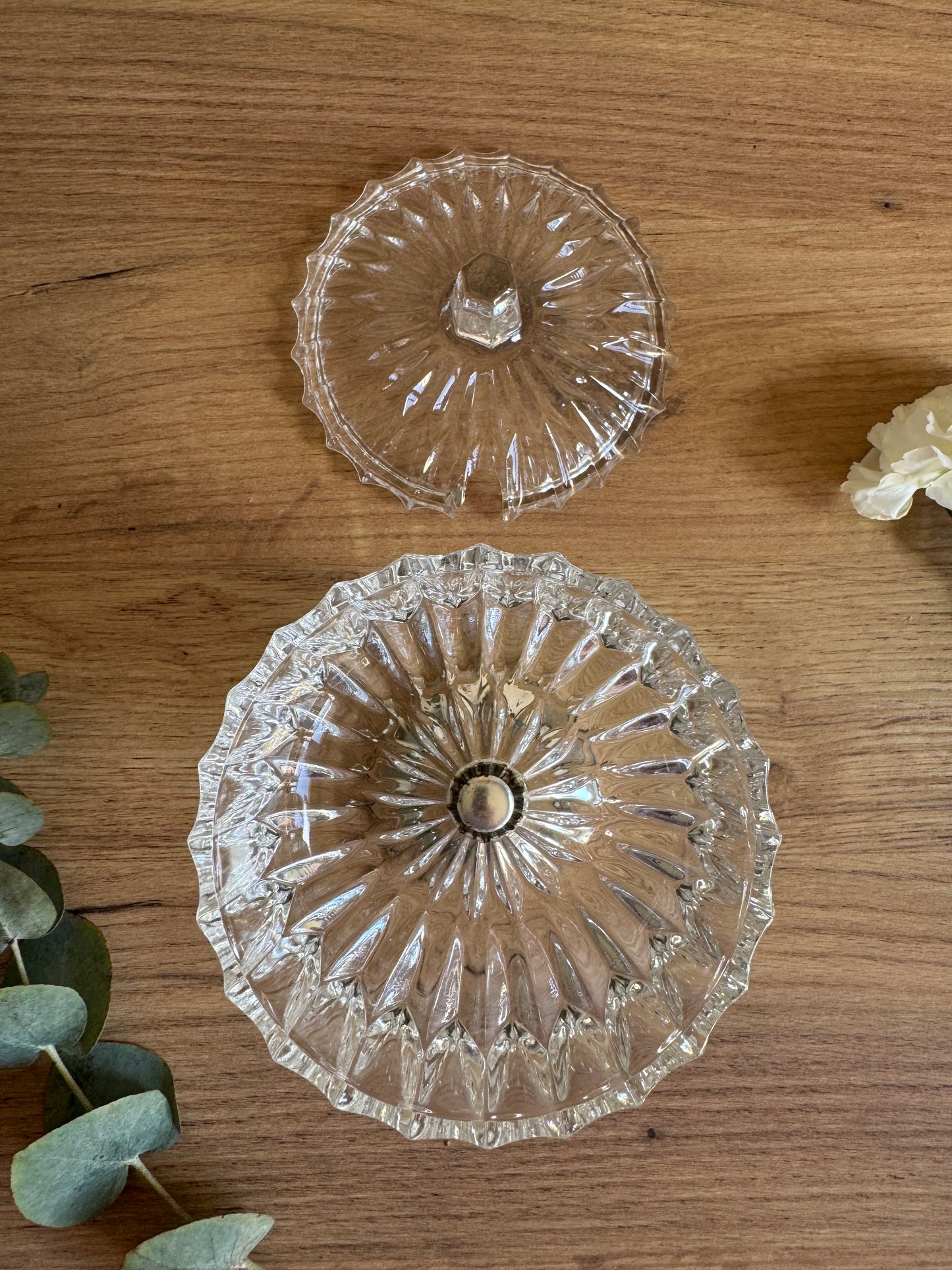 Sucrier en cristal vintage