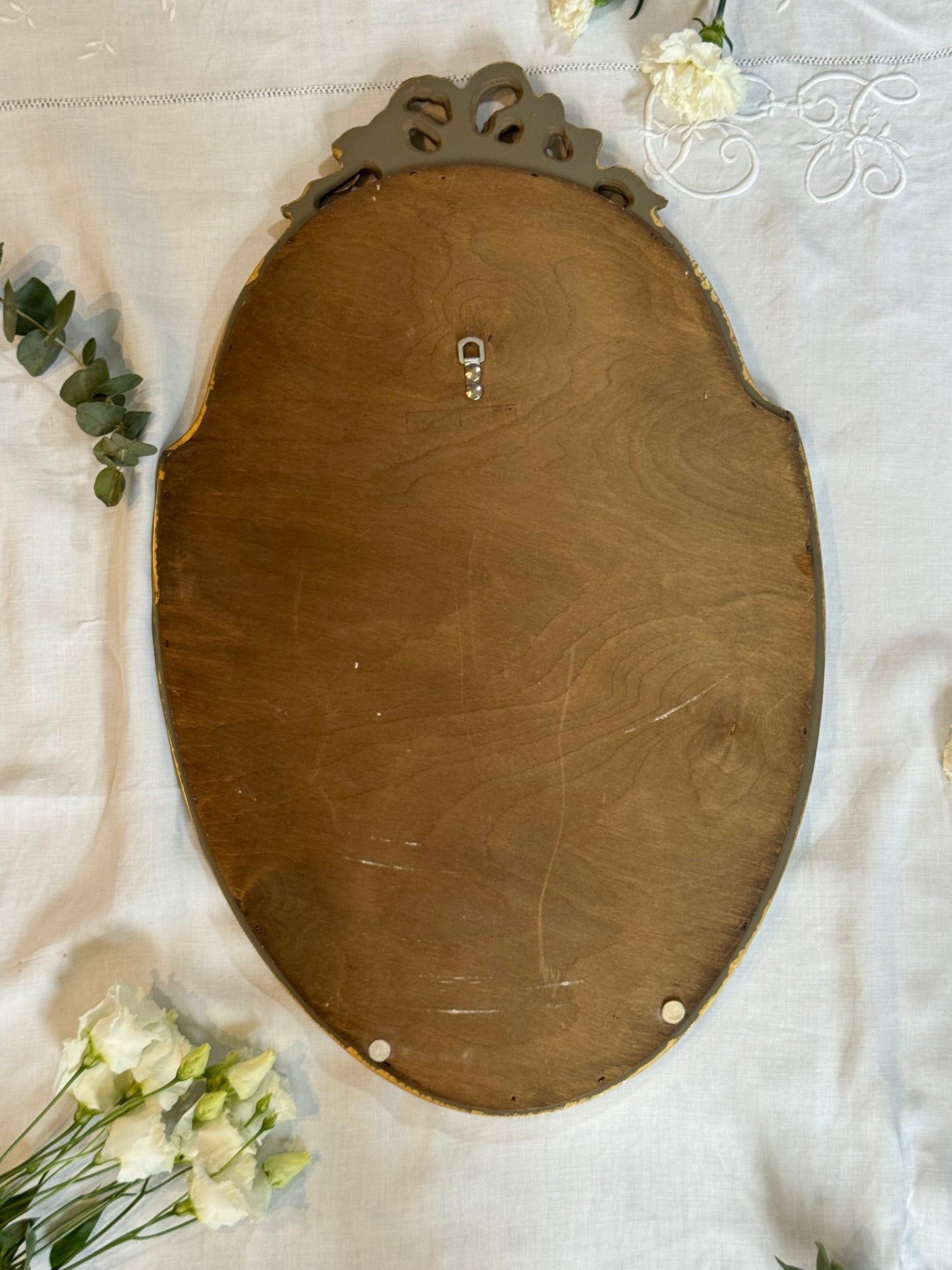 Miroir vintage doré en bois
