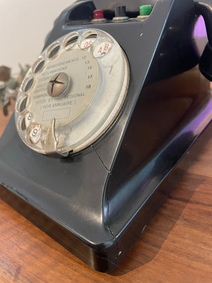 Téléphone vintage Bakélite noir