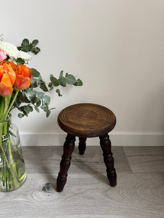 Tripode/tabouret en bois vintage