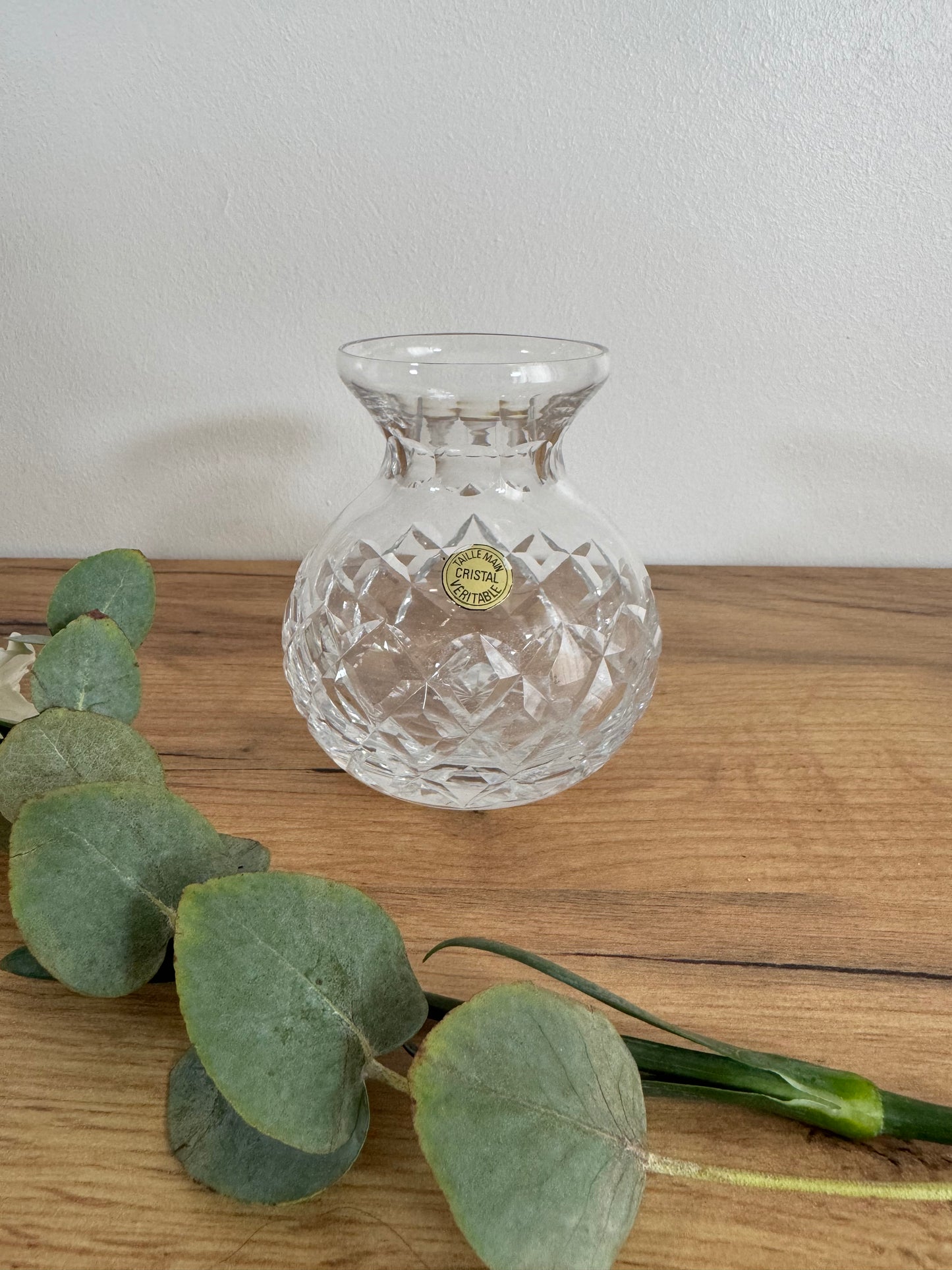 Vase boule cristal