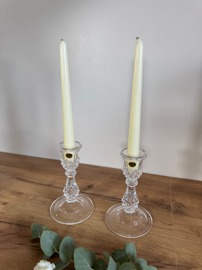 Lot bougeoirs cristal