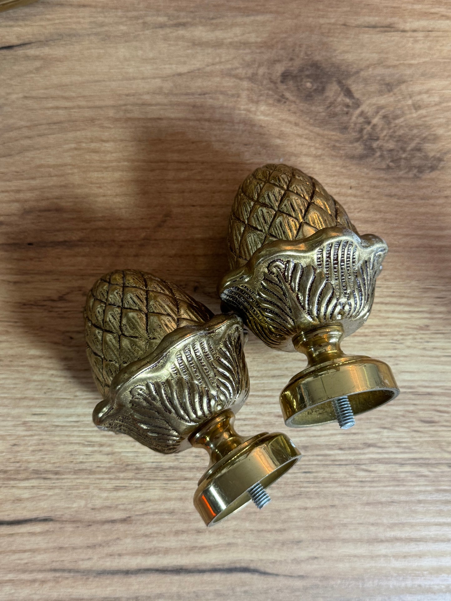 Paire pommes de pin bronze