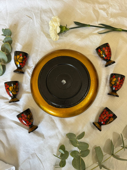 Service russe plateau et verres