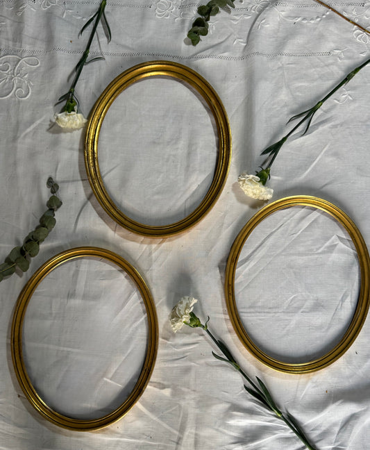Lot 3 encadrements dorés vintage