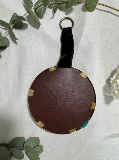 Cadre bombé médaillon fleurs séchées